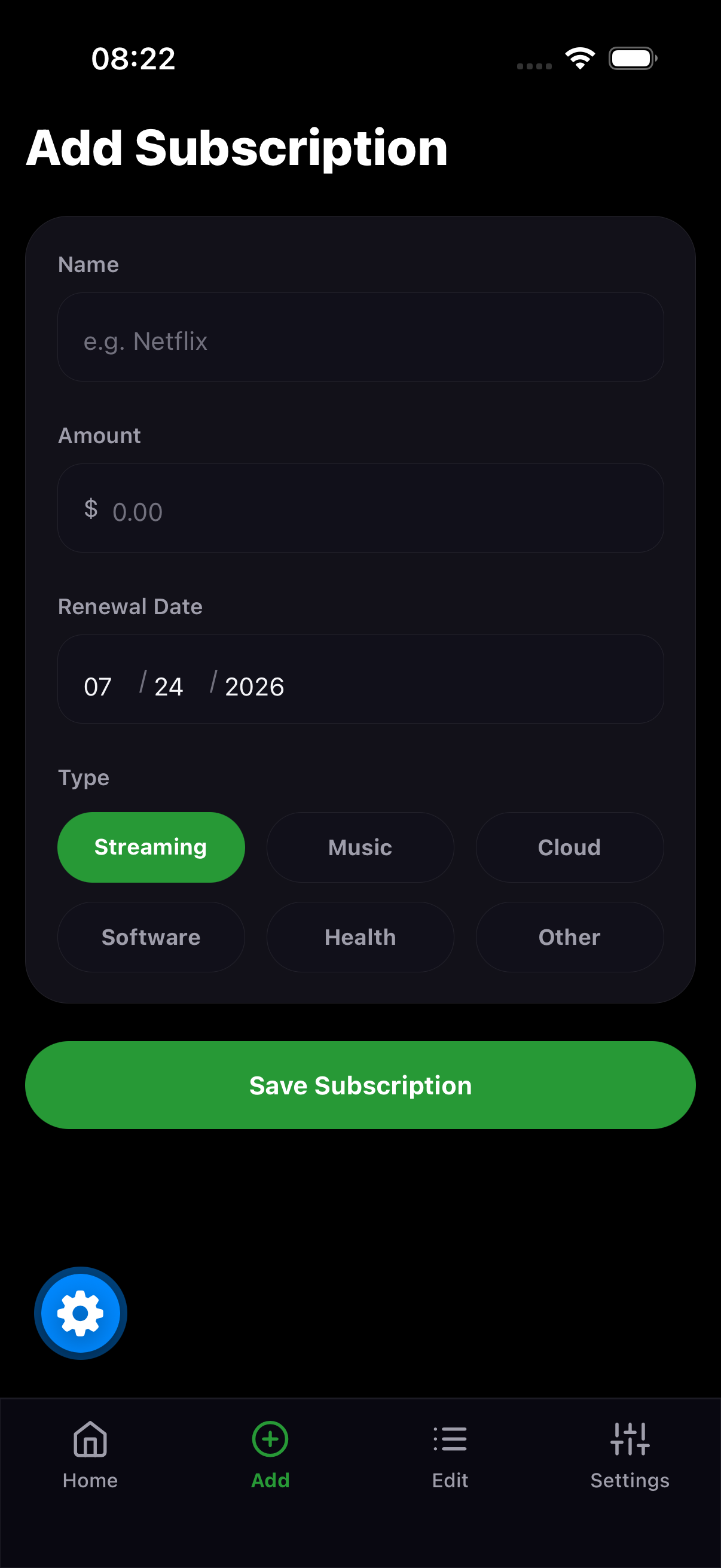 Subscription Manager
